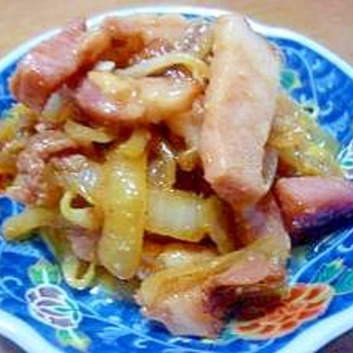 ＊お弁当おかず＊焼き豚＆玉ねぎ＆もやし炒め